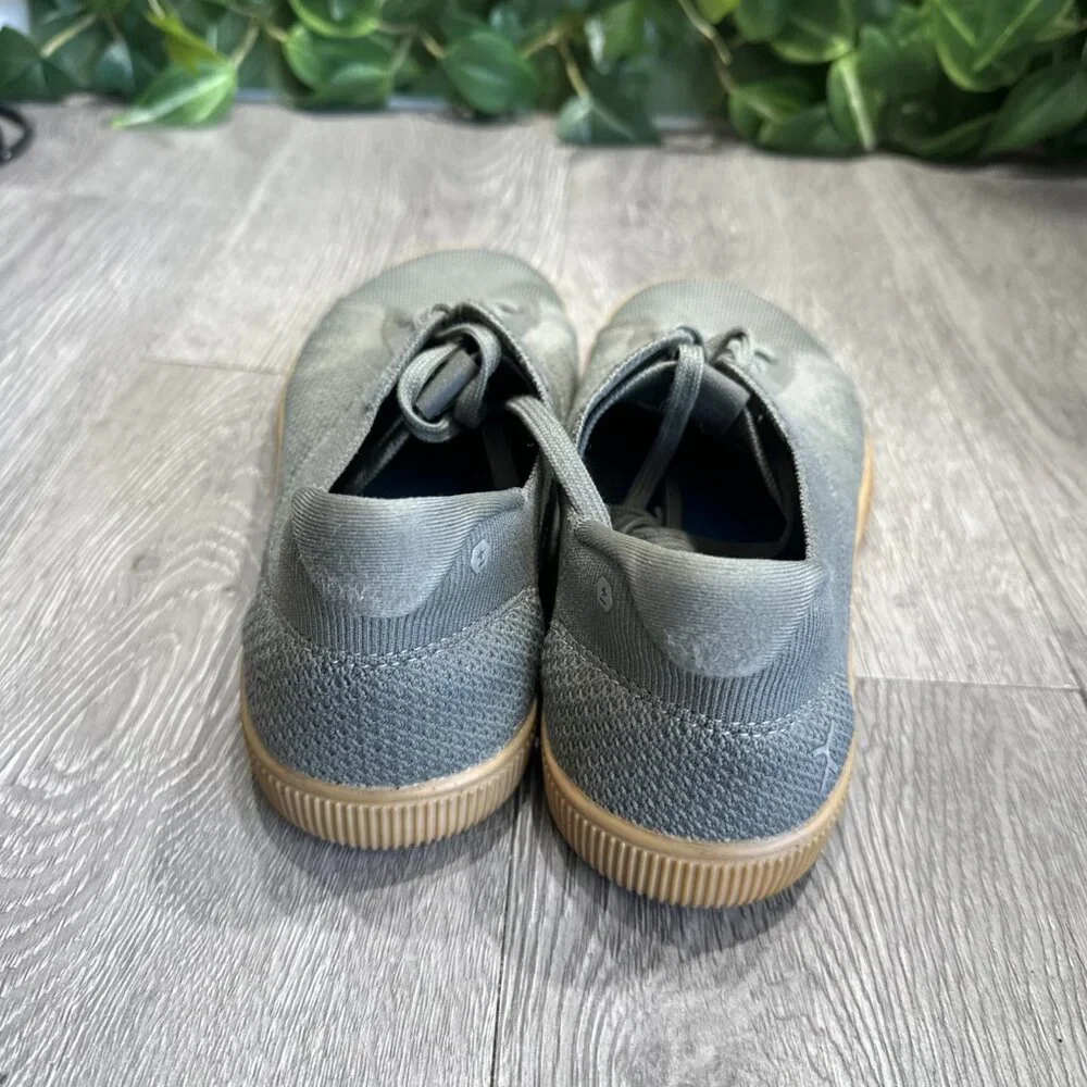 Men's Athletic Sneakers in Olive Gray with Gum Sole